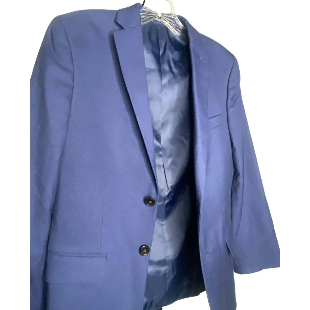 Lauren Ralph Lauren Boy's Navy Blazer Jacket Black Label Fully Lined Size 16R